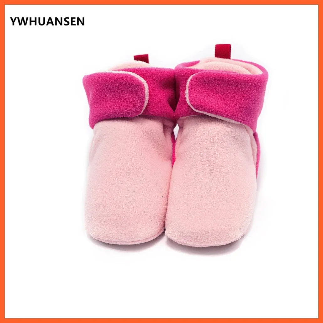 Unisex Baby Newborn Coral Fleece Winter Warm Infant Toddler Crib Shoes