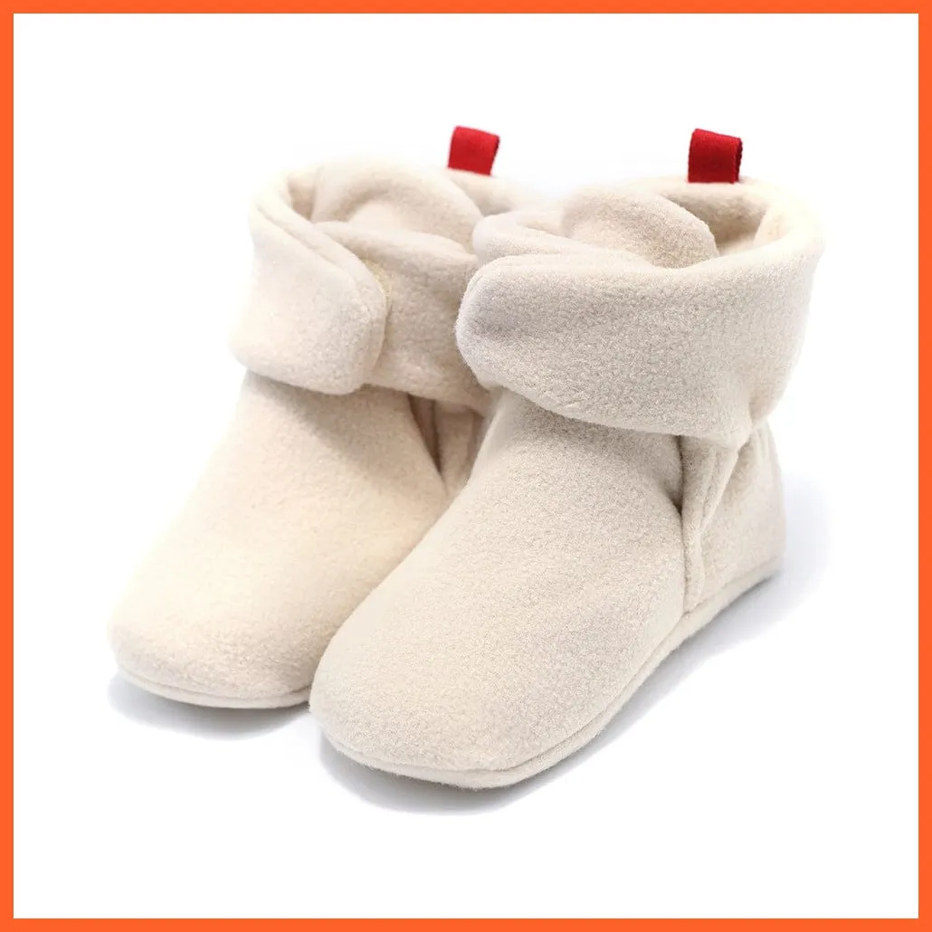 Unisex Baby Newborn Coral Fleece Winter Warm Infant Toddler Crib Shoes