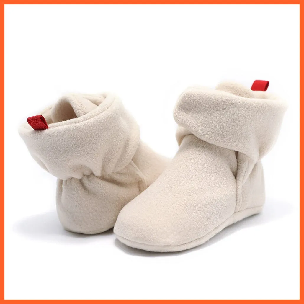 Unisex Baby Newborn Coral Fleece Winter Warm Infant Toddler Crib Shoes
