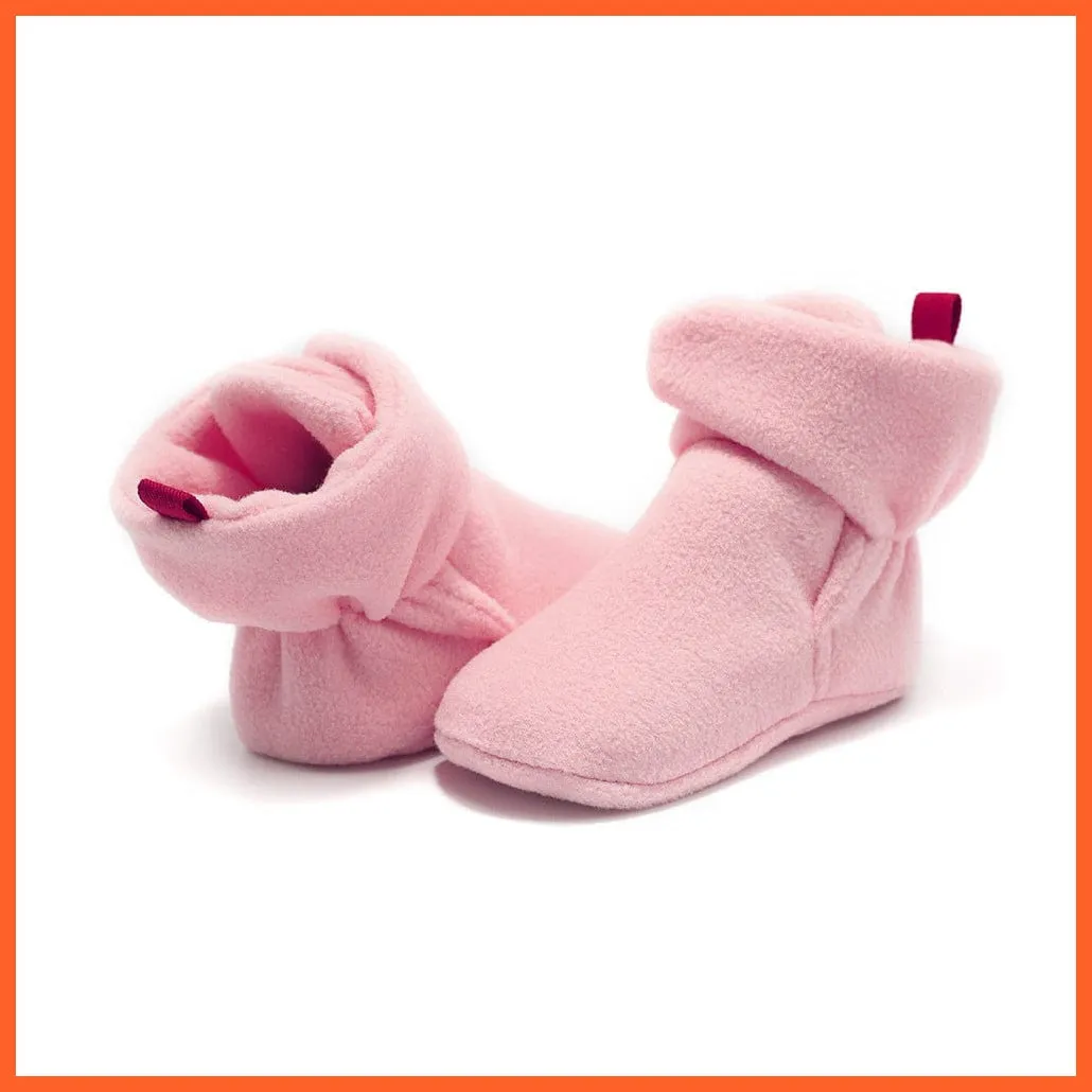 Unisex Baby Newborn Coral Fleece Winter Warm Infant Toddler Crib Shoes