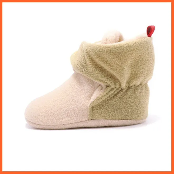Unisex Baby Newborn Coral Fleece Winter Warm Infant Toddler Crib Shoes