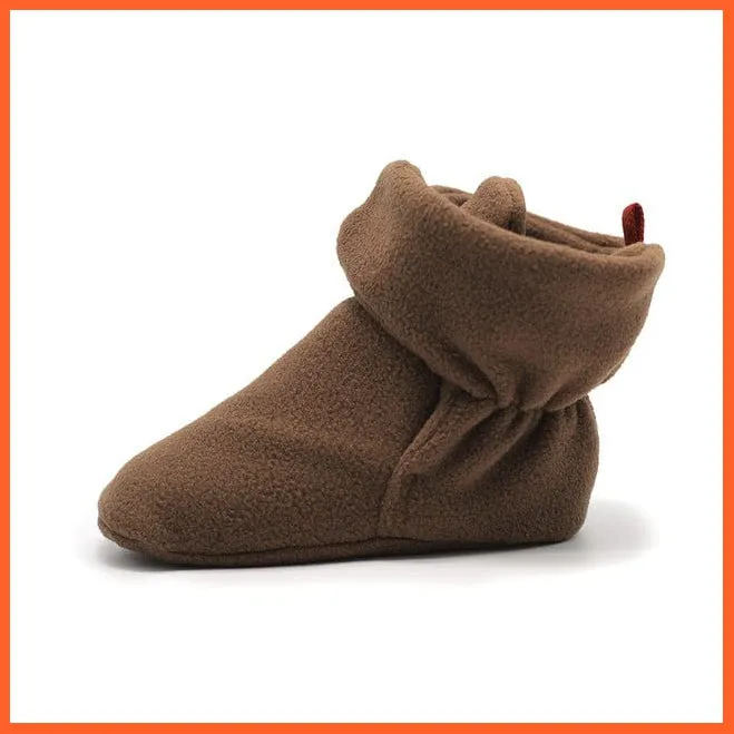Unisex Baby Newborn Coral Fleece Winter Warm Infant Toddler Crib Shoes