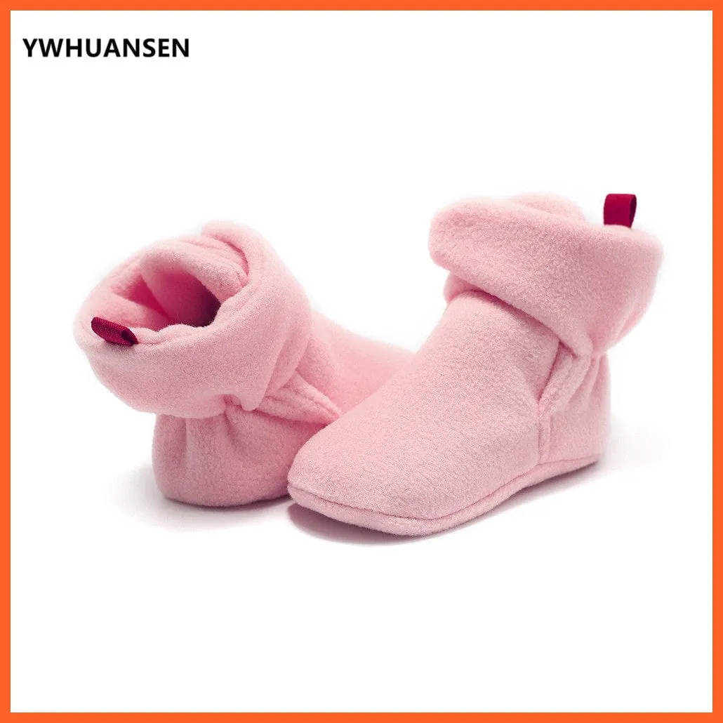 Unisex Baby Newborn Coral Fleece Winter Warm Infant Toddler Crib Shoes