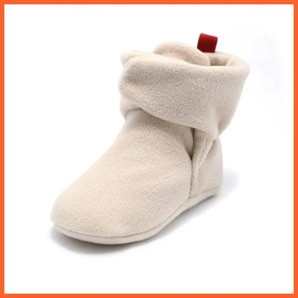 Unisex Baby Newborn Coral Fleece Winter Warm Infant Toddler Crib Shoes