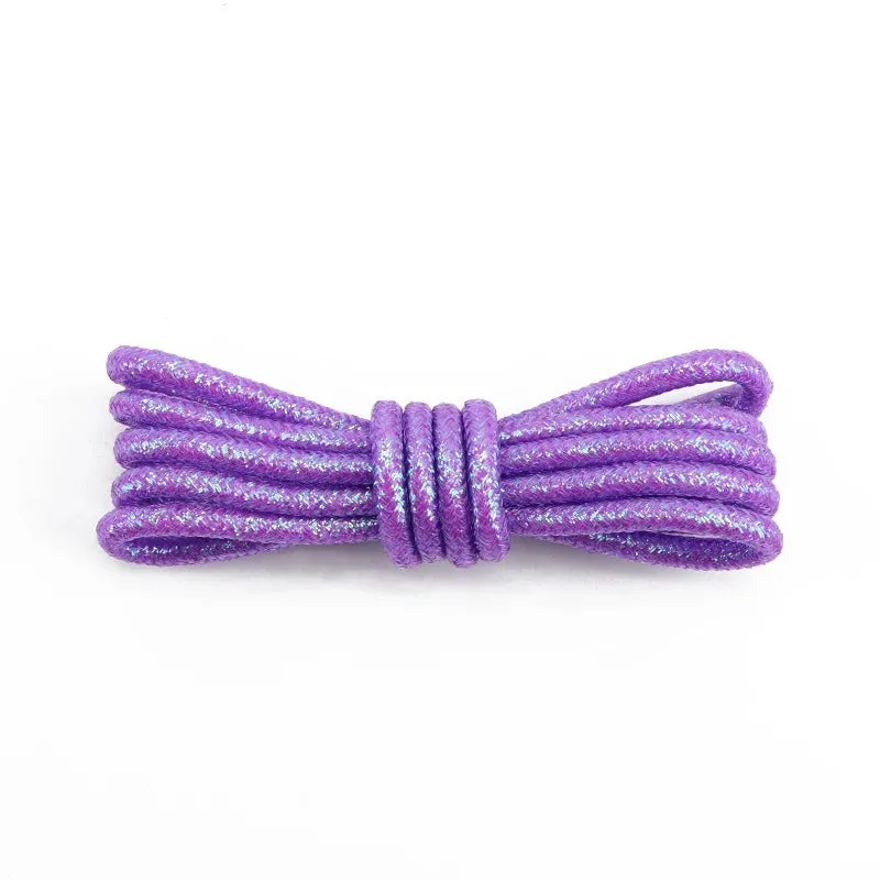 Unisex Metallic Round Glitter Shoelaces for Sneakers