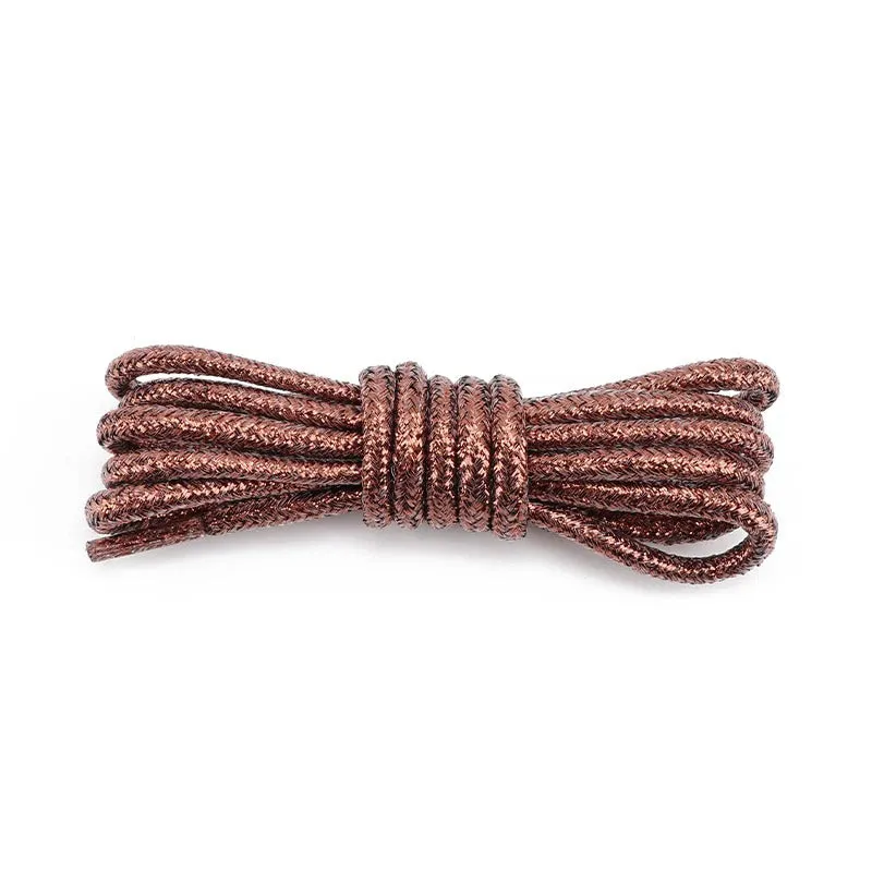 Unisex Metallic Round Glitter Shoelaces for Sneakers