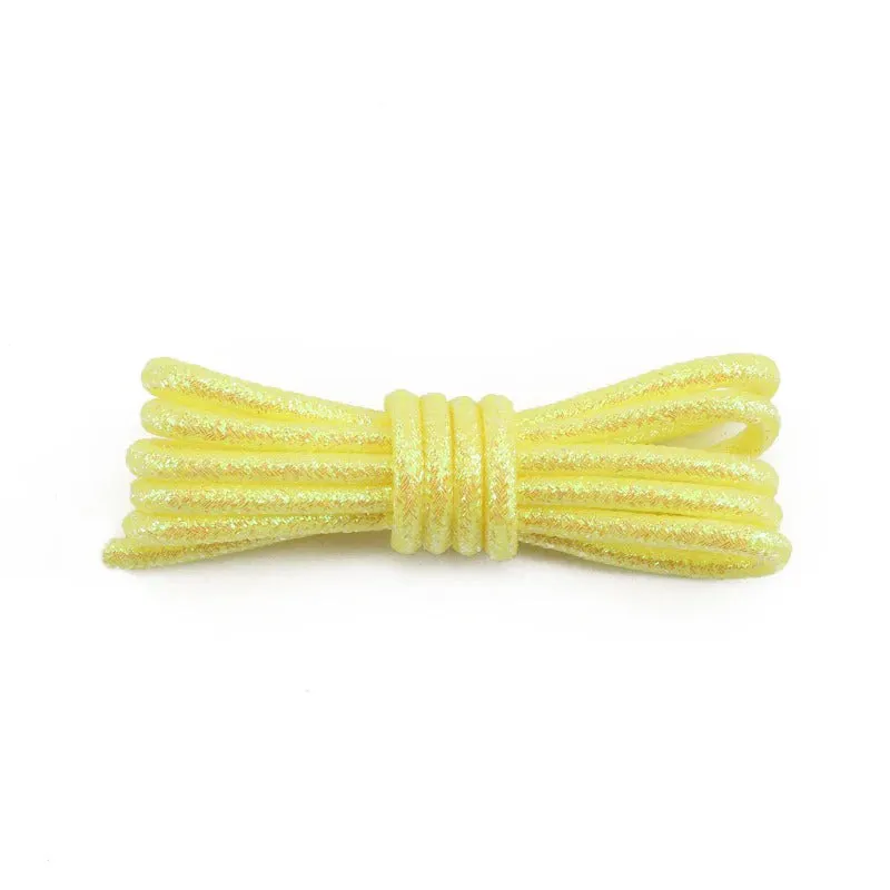 Unisex Metallic Round Glitter Shoelaces for Sneakers