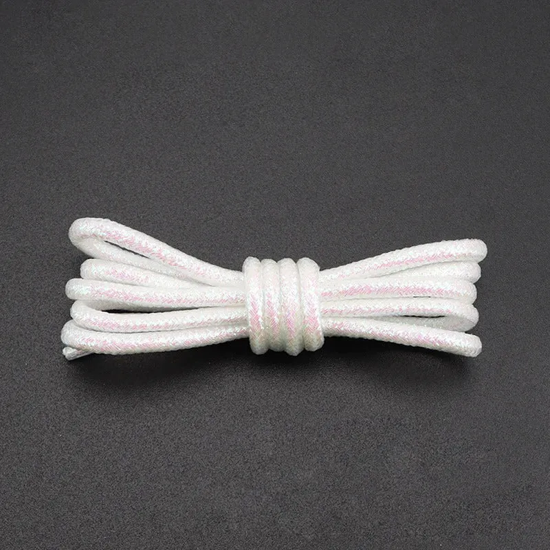 Unisex Metallic Round Glitter Shoelaces for Sneakers