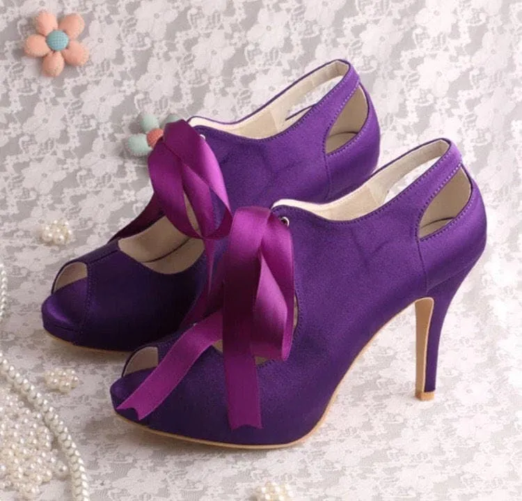 Vintage Satin Mary Jane Bridal Shoes
