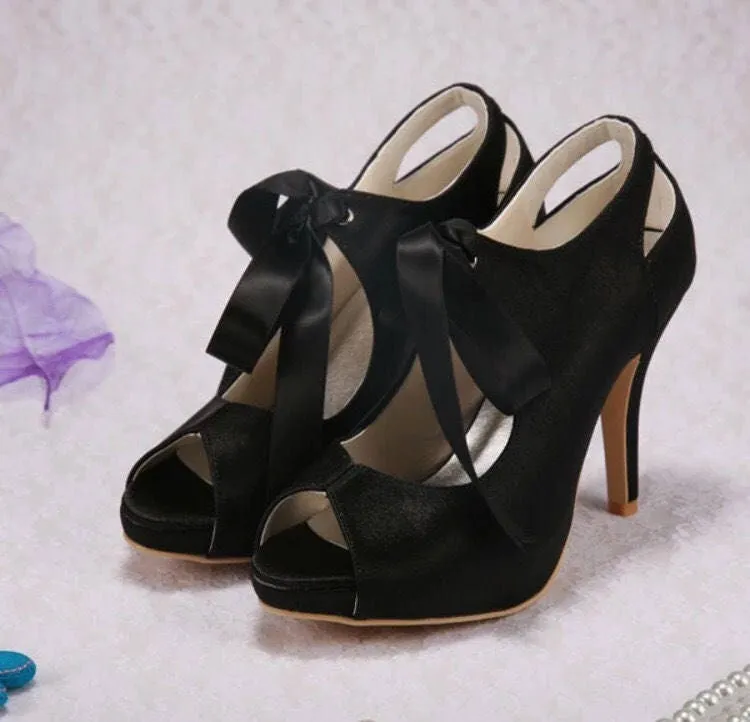 Vintage Satin Mary Jane Bridal Shoes