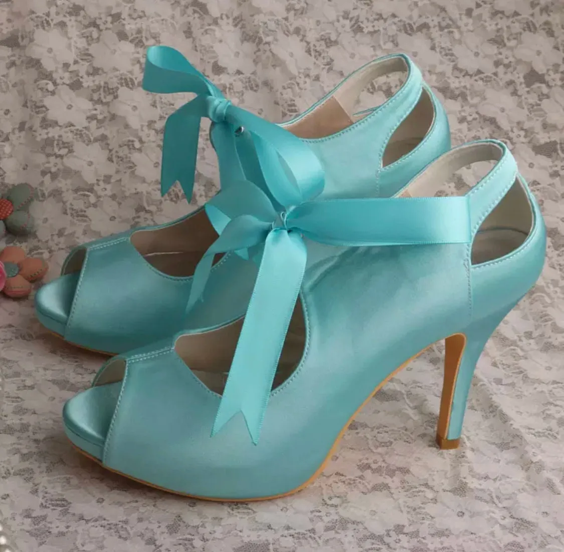 Vintage Satin Mary Jane Bridal Shoes