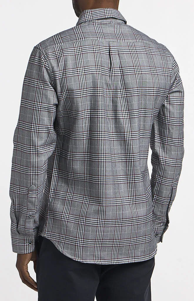 Vustra Long-Sleeve Slate Plaid Shirt
