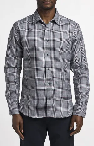 Vustra Long-Sleeve Slate Plaid Shirt