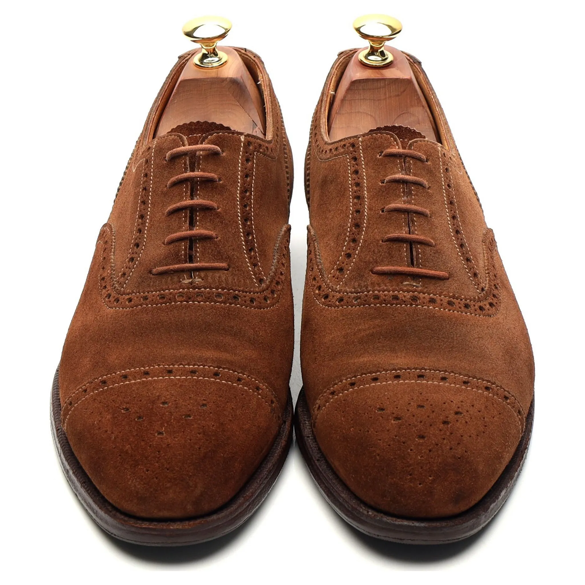 'Westminster' Snuff Brown Suede Oxford Brogues UK 9.5 D