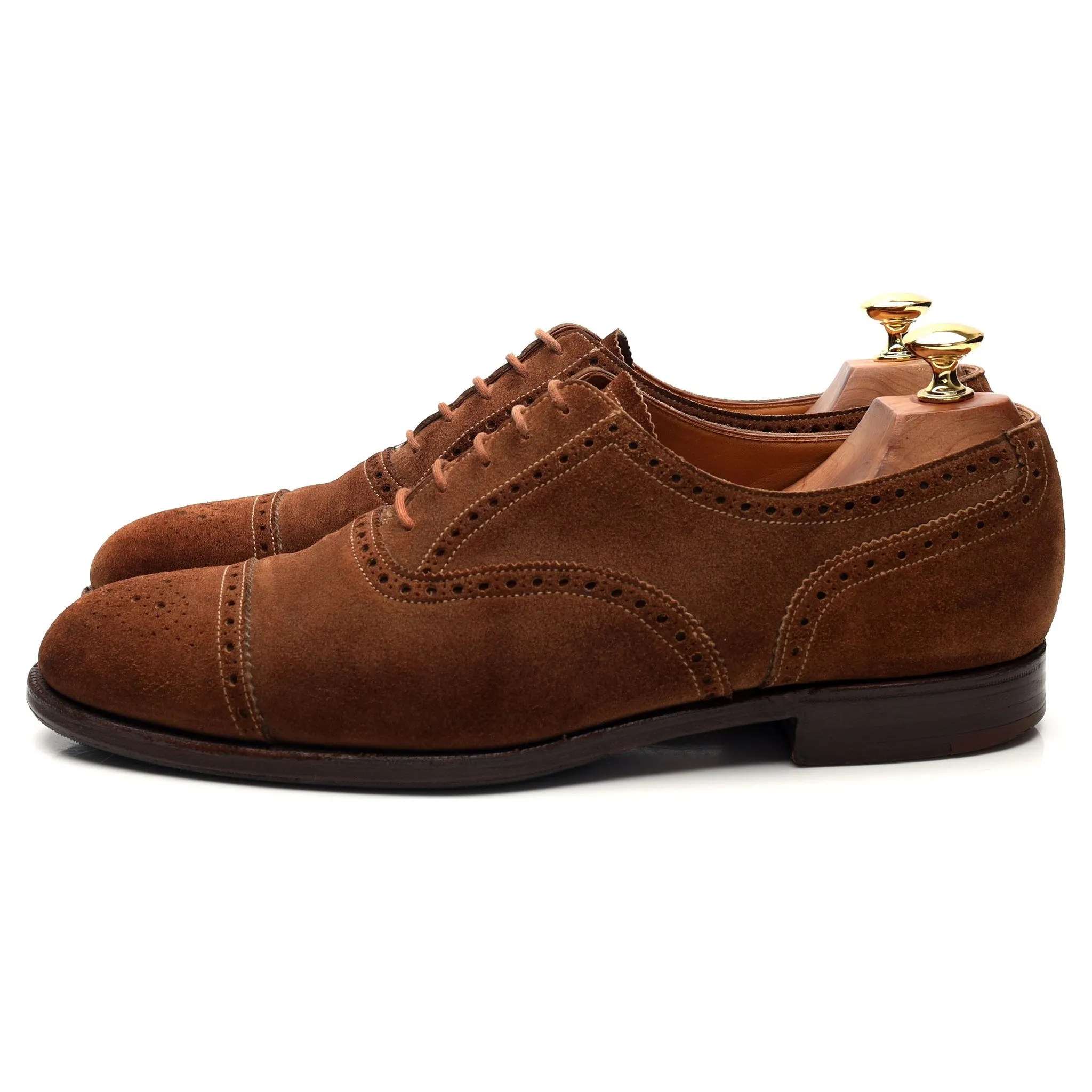 'Westminster' Snuff Brown Suede Oxford Brogues UK 9.5 D