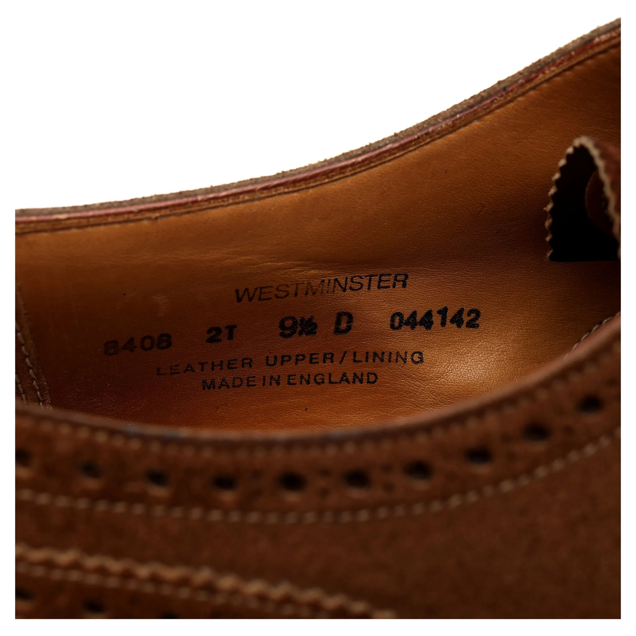 'Westminster' Snuff Brown Suede Oxford Brogues UK 9.5 D