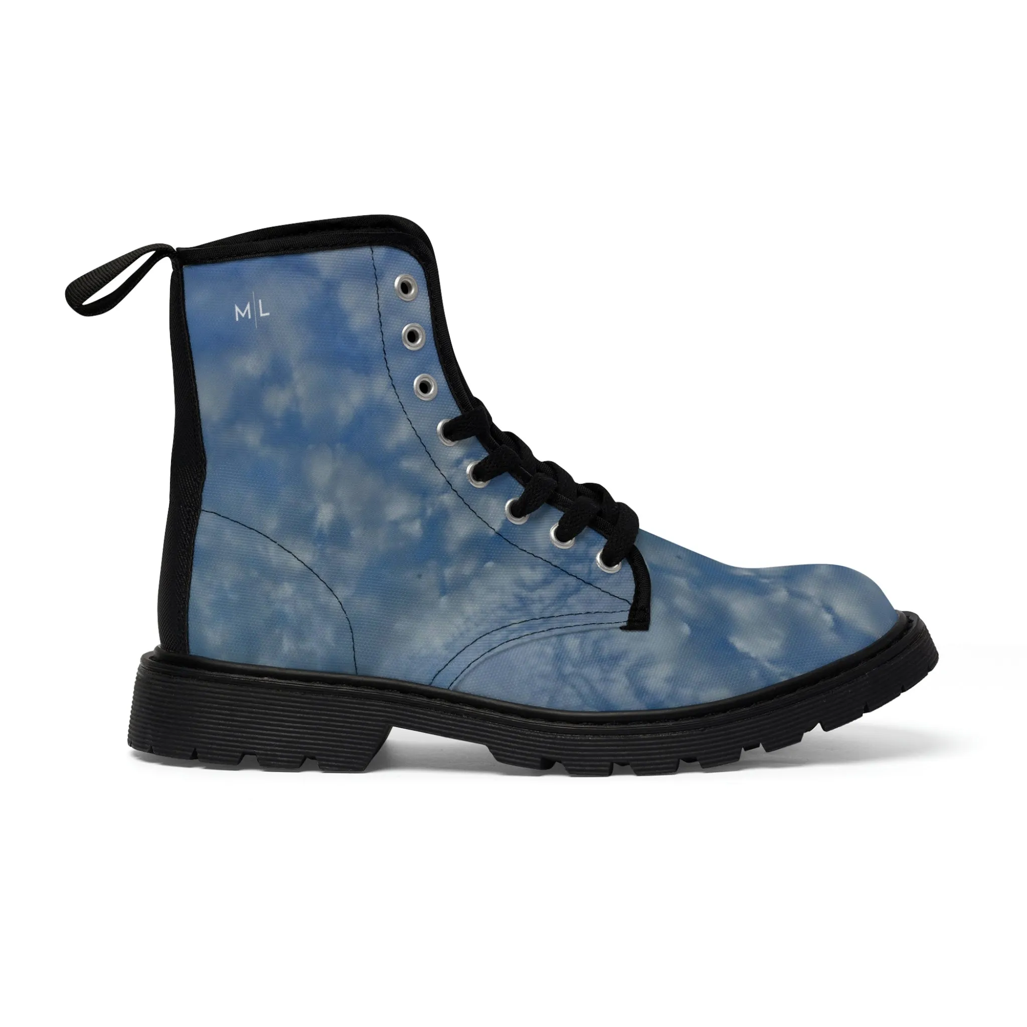 White CloudsWomen's Canvas Art Boots