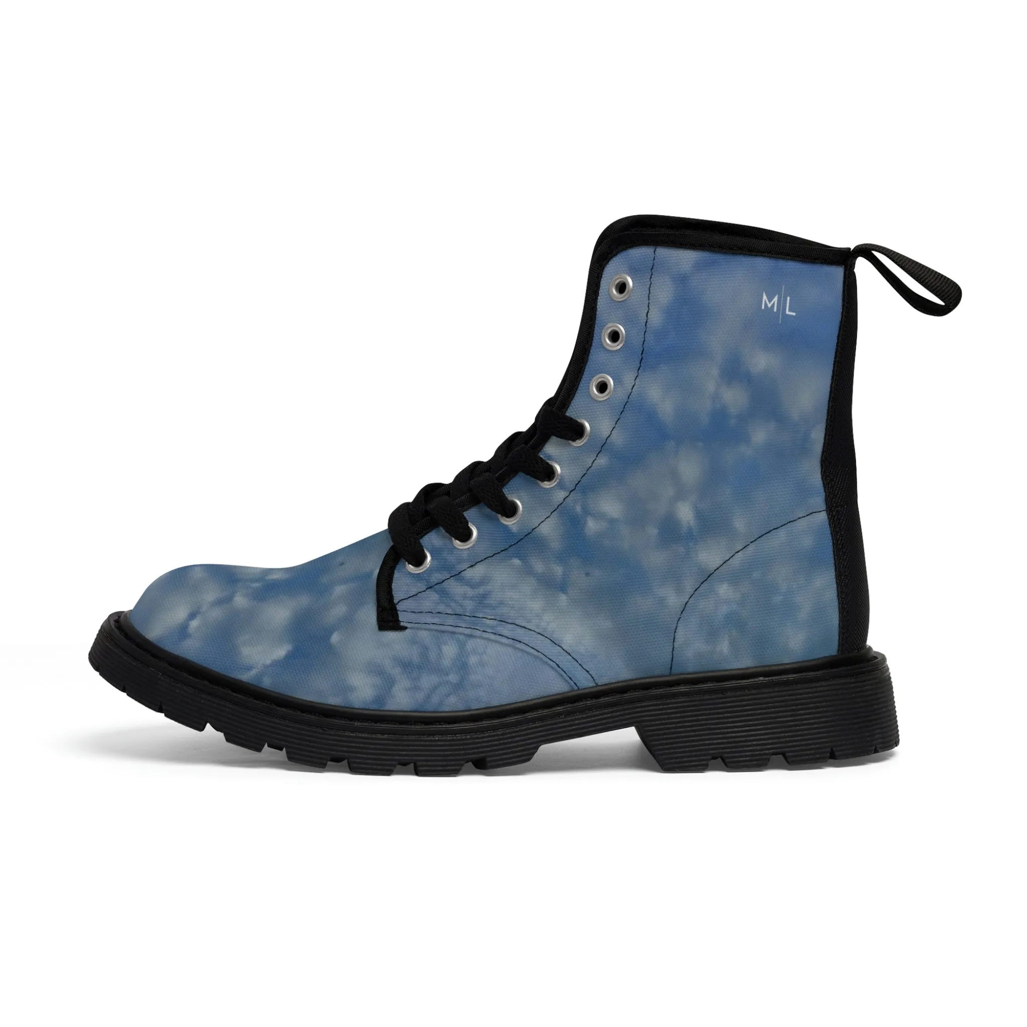 White CloudsWomen's Canvas Art Boots
