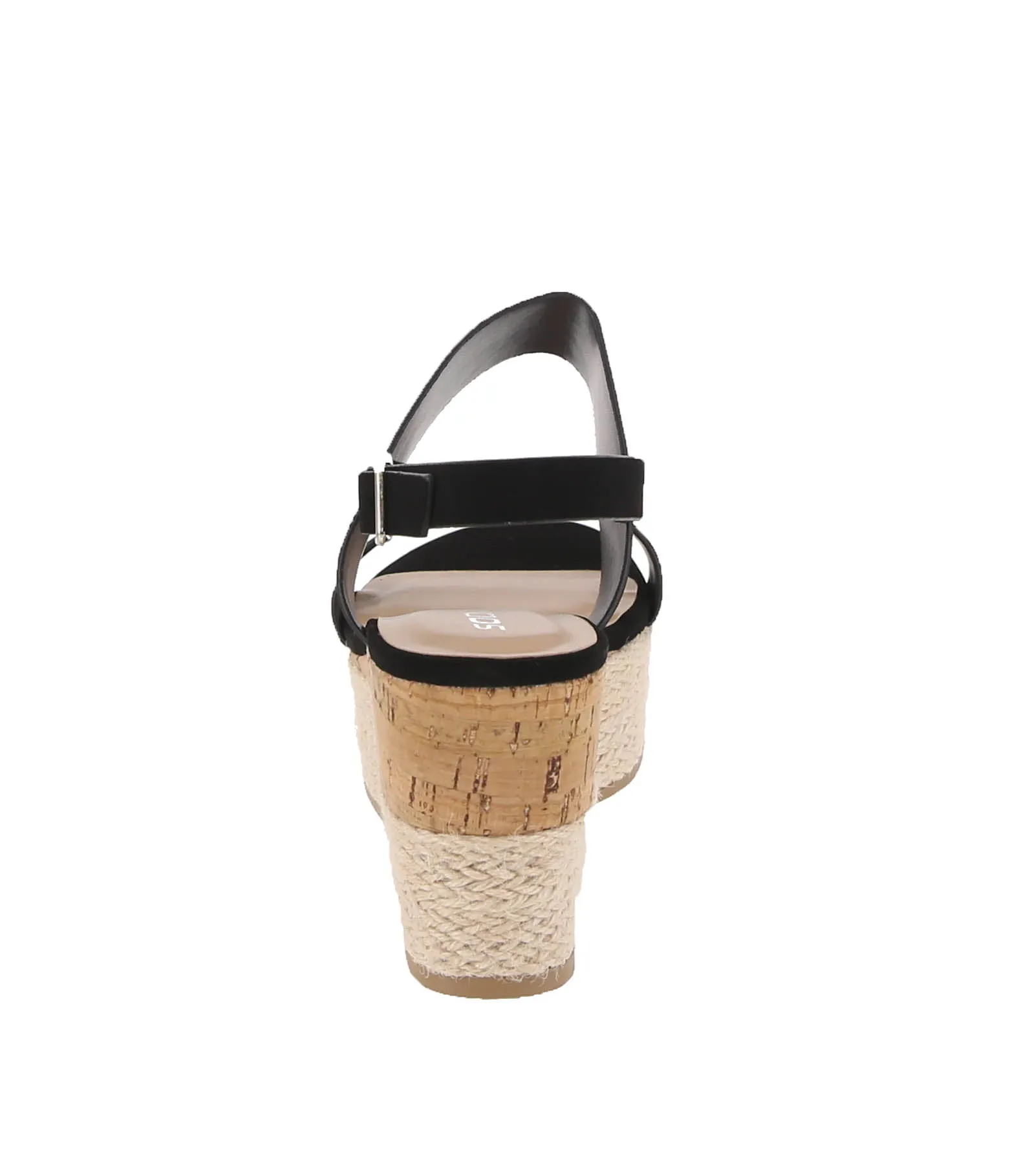 WOMAN'S SHOES BLACK NUB WEDGE HEELS LISTEN