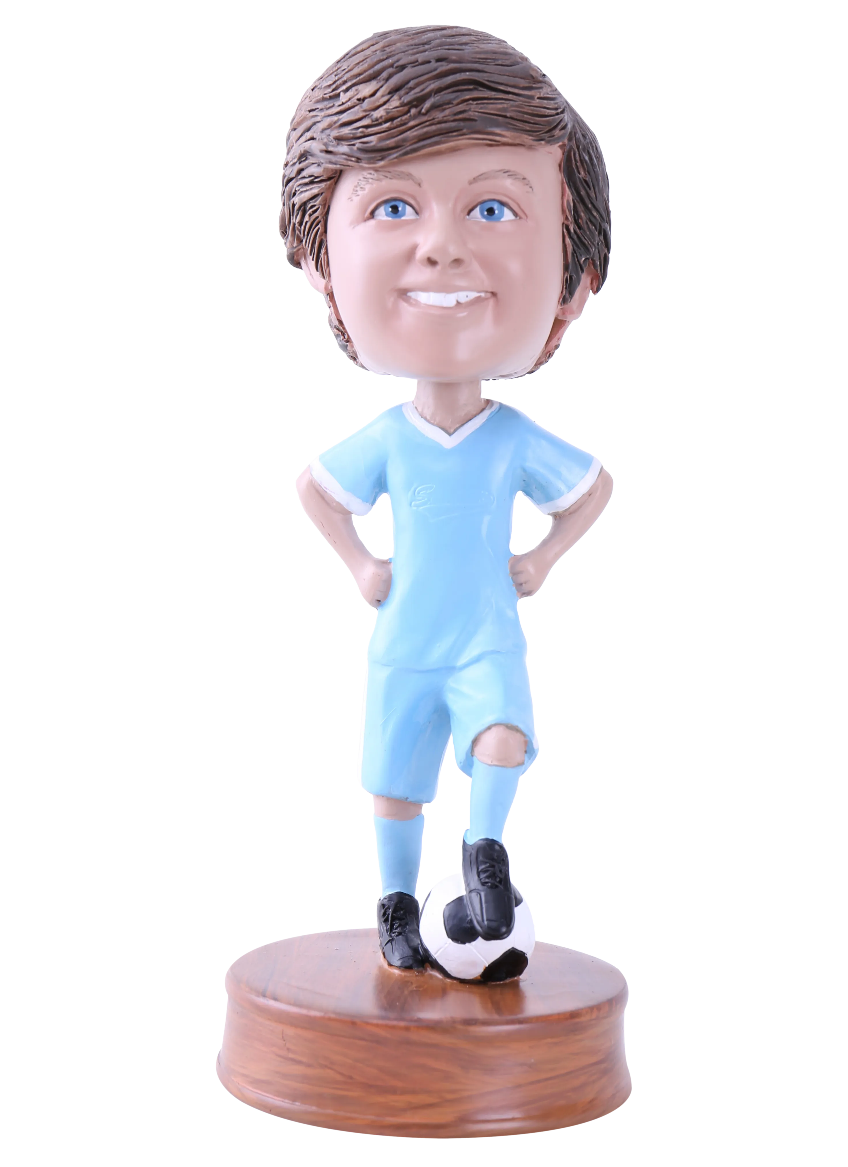 Young Soccer Player Standing with Foot on Ball - Male or Female